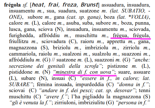 Fregola significato